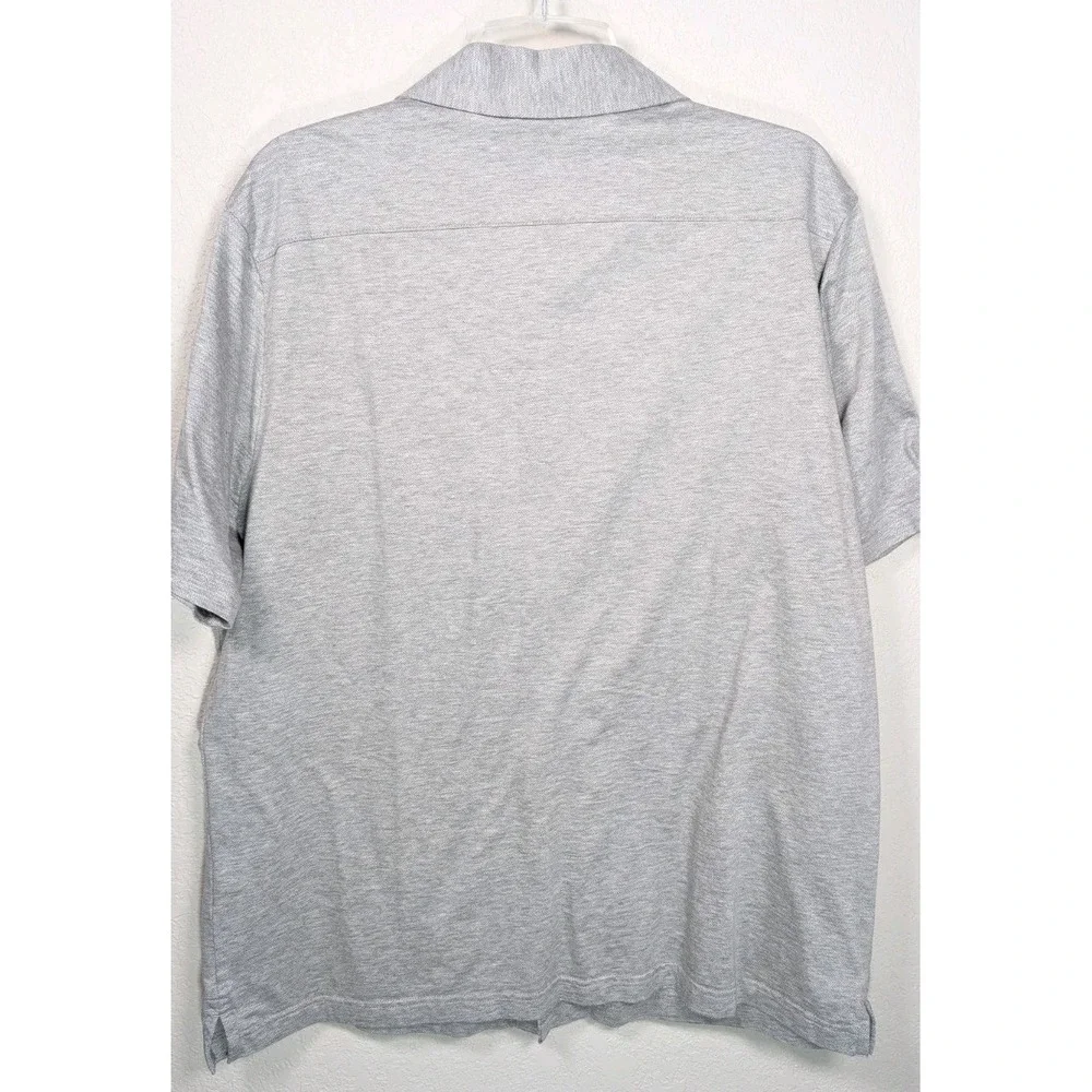 Hart Schaffner Marx Men's Gray Knit Button Down Shirt‎ Size XL - Picture 3 of 4